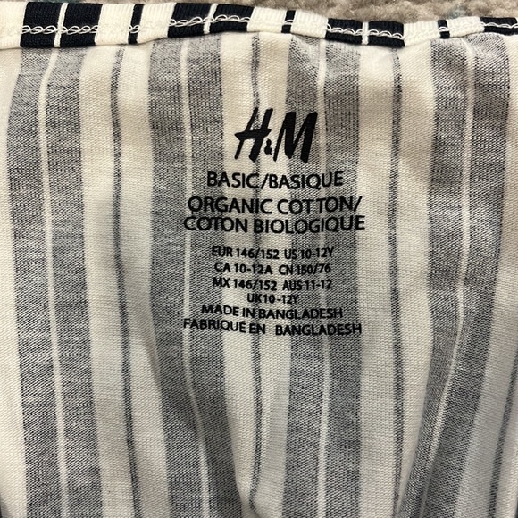 H&M Dresses Hm Basics Organic Cotton Striped Maxi Dress Poshmark